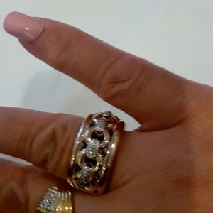 Beautiful 925 ring gold plated, size 7.5